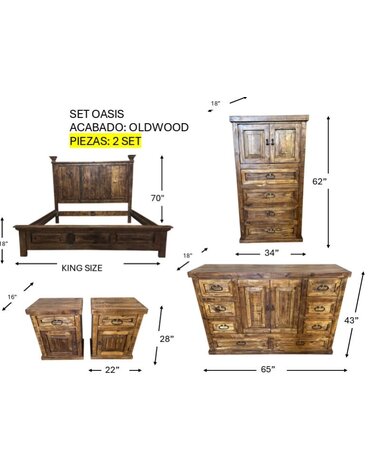 Francisco's Oasis King Bedroom Group - Old Wood