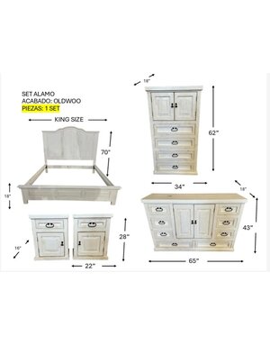 Francisco's Alamo King Bedroom Group - White