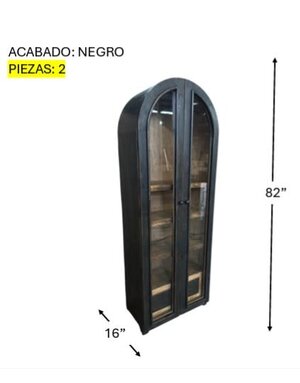 Francisco's Curved Cabinet - Black