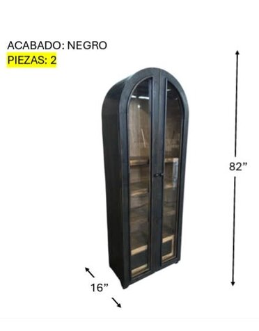 Francisco's Curved Cabinet - Black