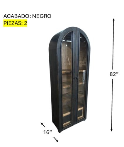 Francisco's Curved Cabinet - Black
