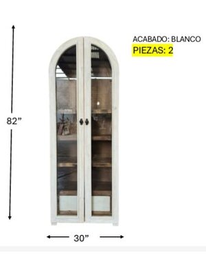 Francisco's Curved Cabinet - White