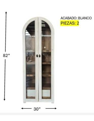 Francisco's Curved Cabinet - White