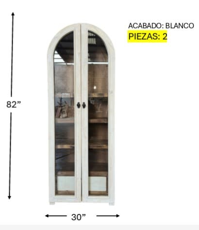 Francisco's Curved Cabinet - White