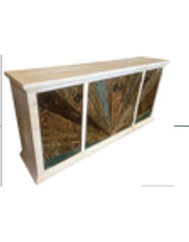 80" Xenia Console - White/Cascara