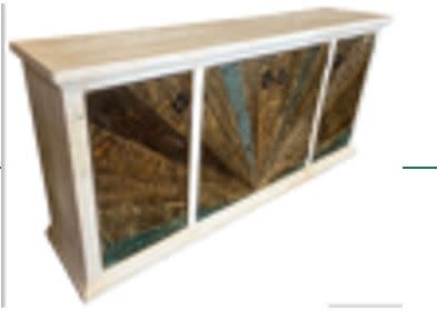 80" Xenia Console - White/Cascara