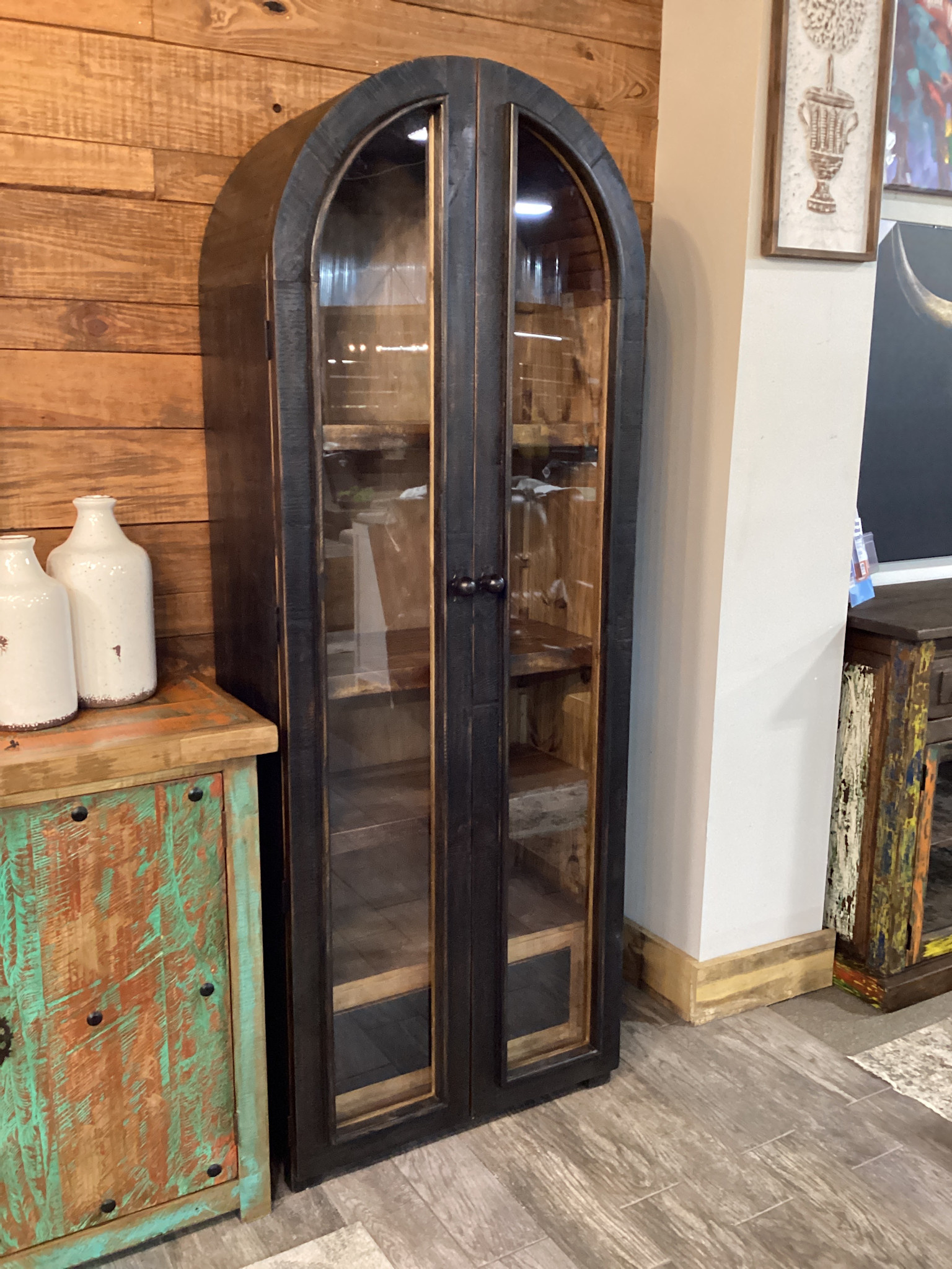 Francisco's Curved Cabinet - Black