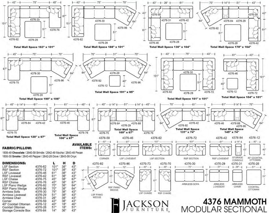 Jackson Furniture Mammoth Modular Sectional