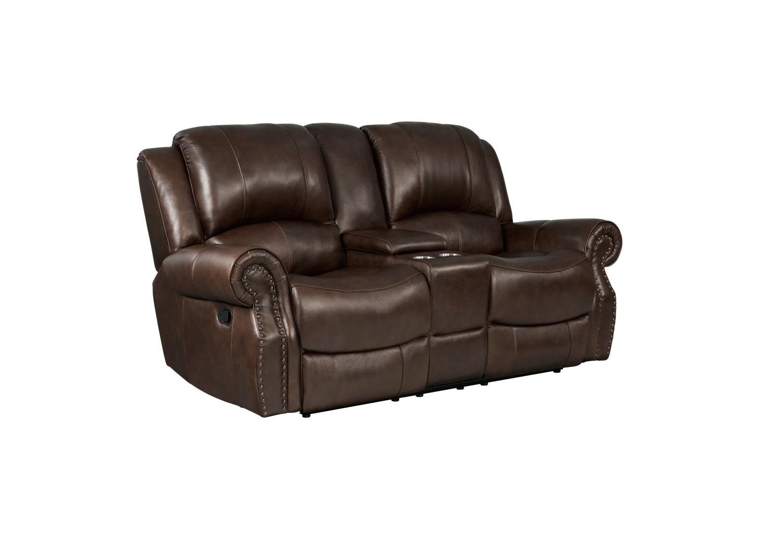 Ranger Leather Reclining Loveseat - Chocolate