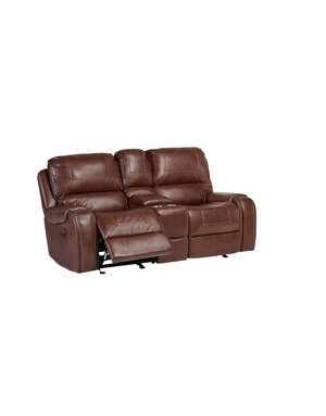 Wheeler Reclining Gliding Loveseat w/Console - Avalanche Tobacco