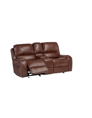 Wheeler Reclining Gliding Loveseat w/Console - Avalanche Tobacco