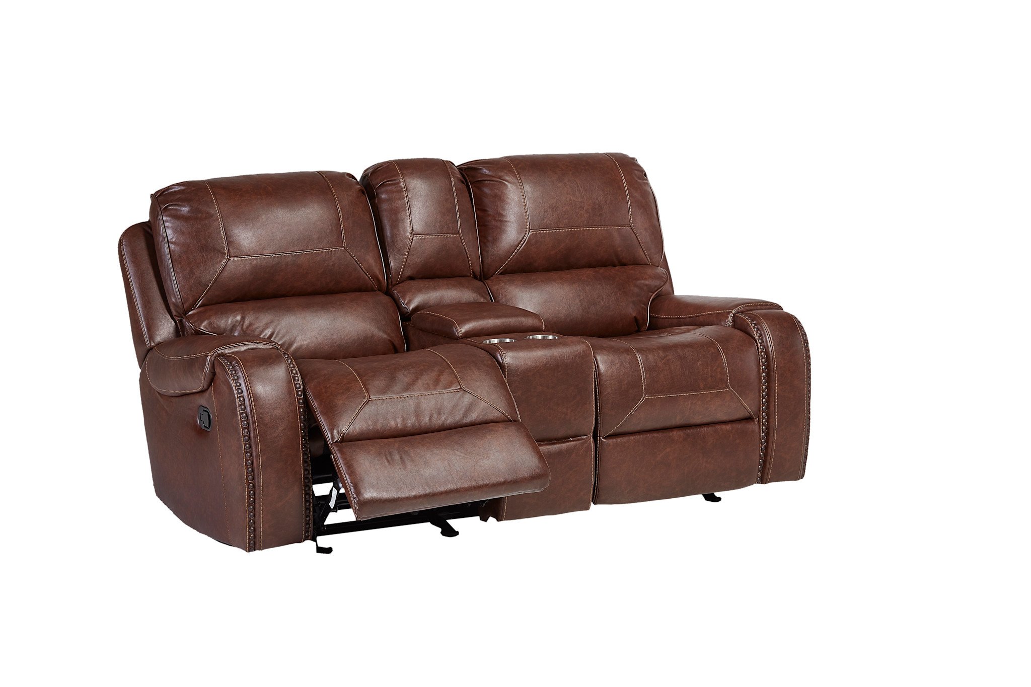 Wheeler Reclining Gliding Loveseat - Avalanche Tobacco
