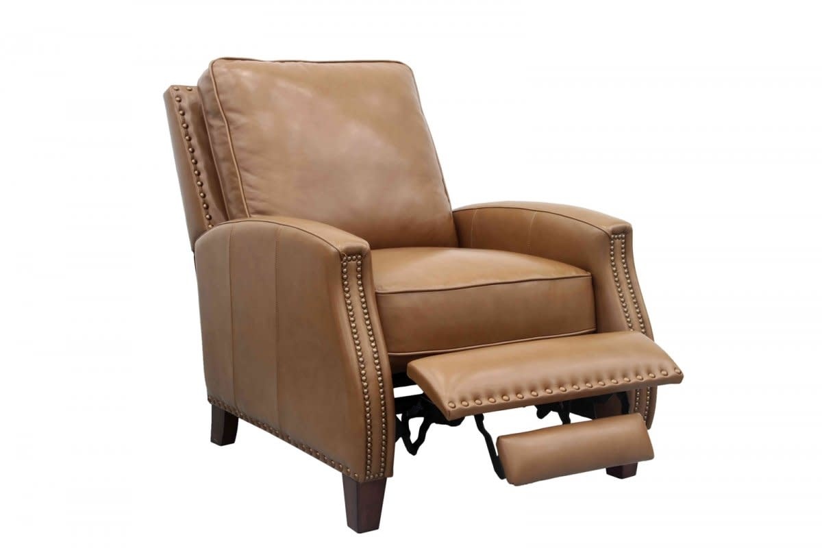 Melrose Leather Pushback Recliner - Shoreham Ponytail