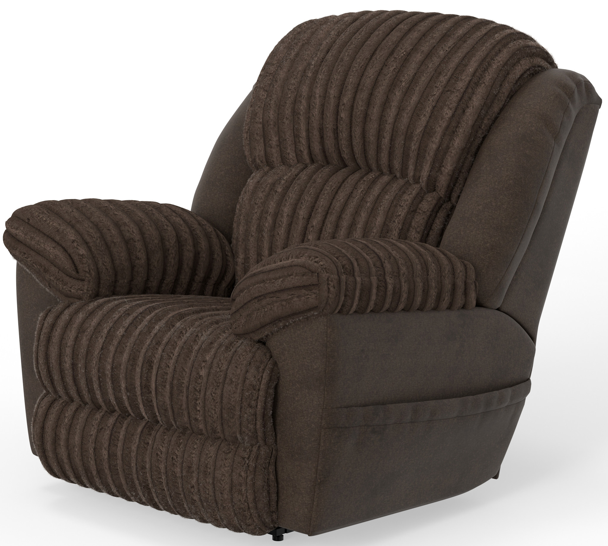 Jackson Furniture Shaggy Rocker Recliner - Chocolate