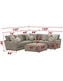 Turner LSF Sofa - Mushrooom