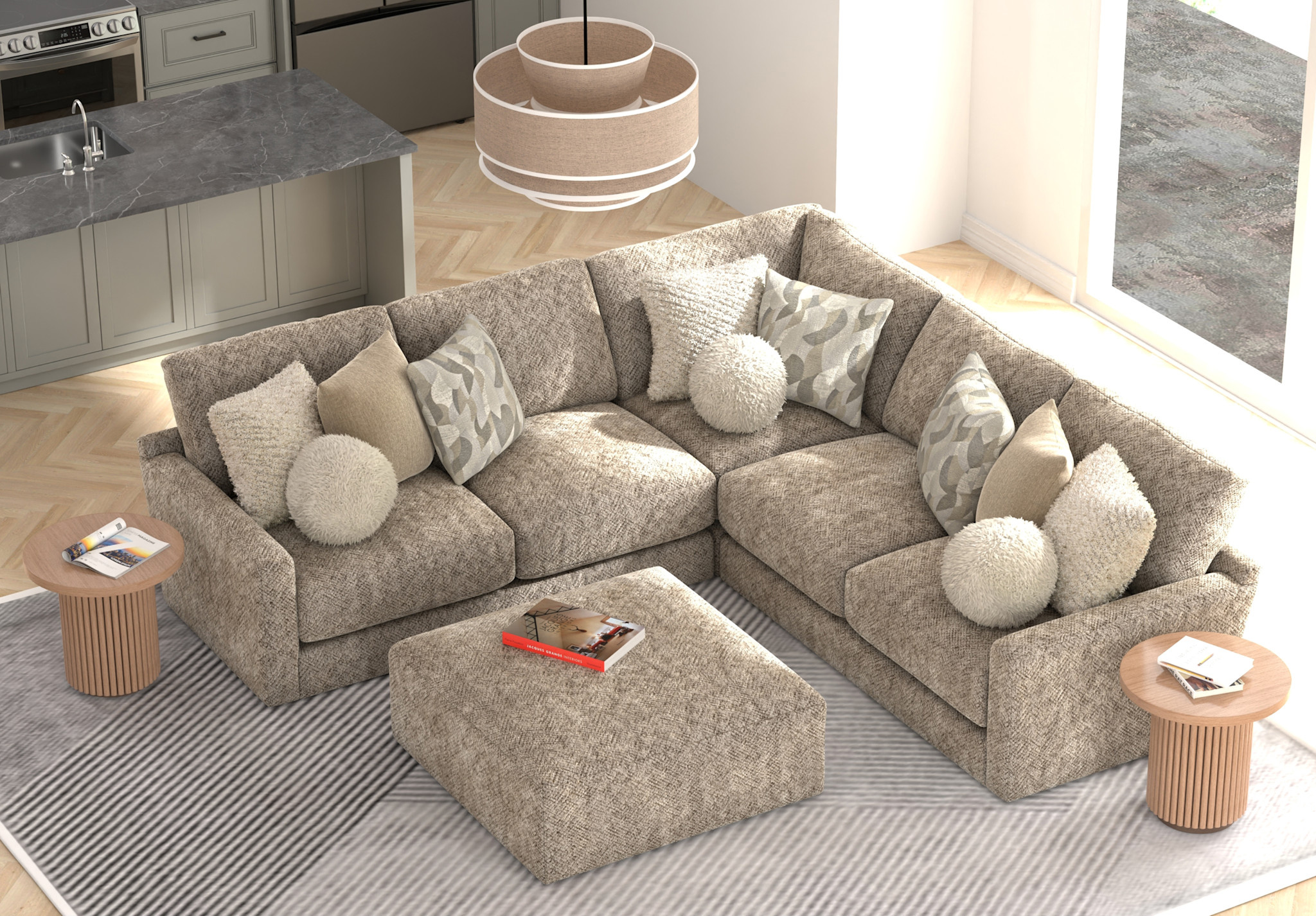 Turner LSF Sofa - Mushrooom