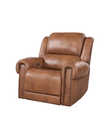 Cordoba Leather Power Recliner - Cognac