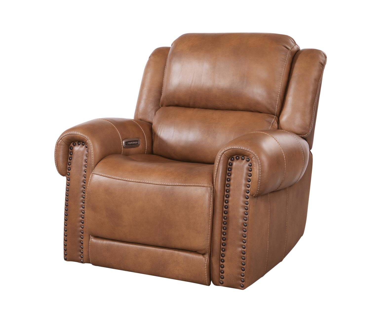 Cordoba Leather Power Recliner - Cognac