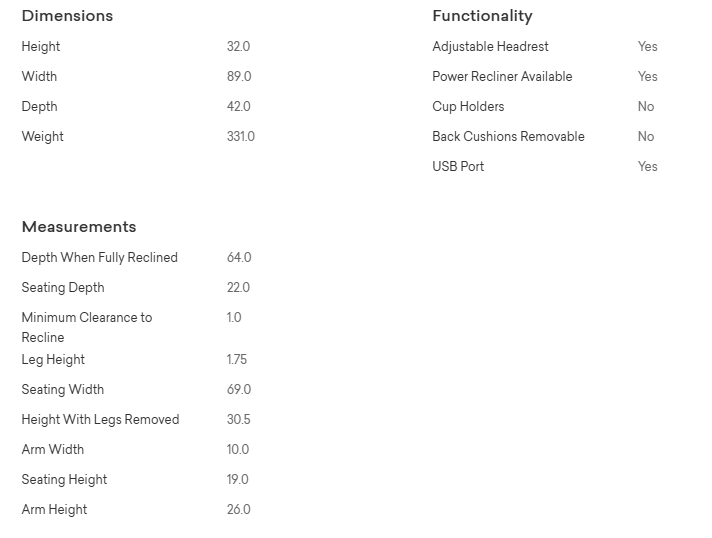 Airy Power Reclining Sofa - Antelope