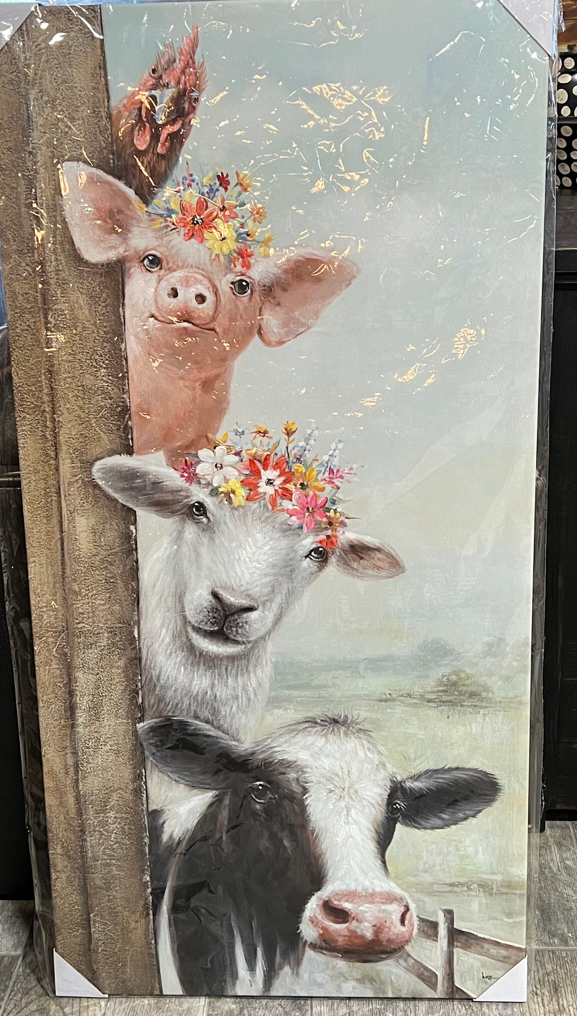 Farm Animals on Corner Canvas