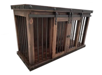 72" Barn Door Double Dog House Kennel - Red River