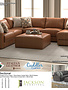 Minori Leather Sectional - Whiskey
