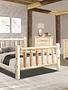King Rustic Log Bed - Natural