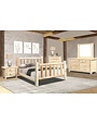 King Rustic Log Bed - Natural