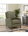 Melrose Leather Pushback Recliner - Oasis Olive