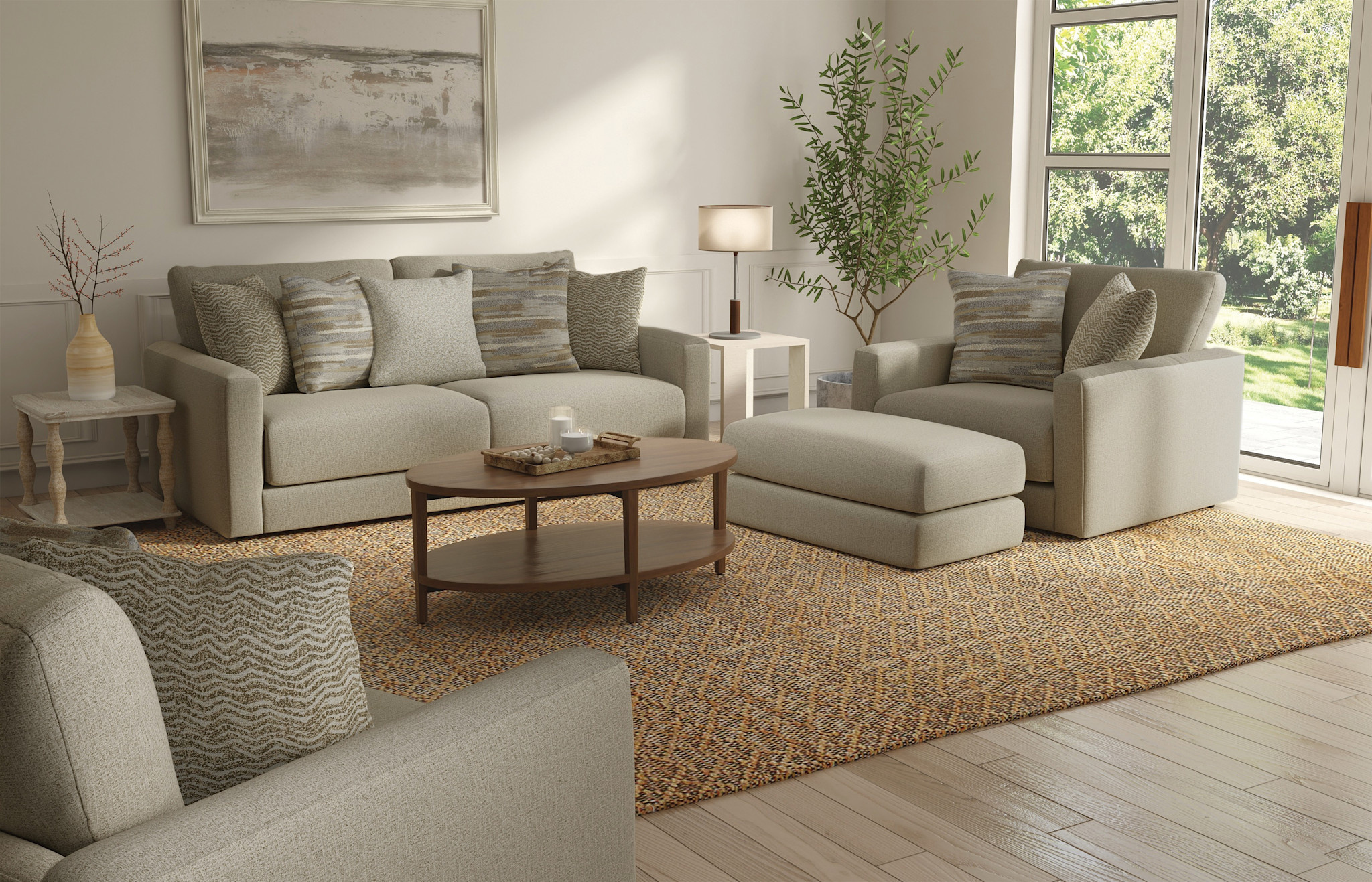 Amelia Chair 1/2 - Sand (Cozy Wash)
