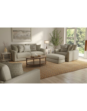 Amelia Ottoman - Sand (Cozy Wash)