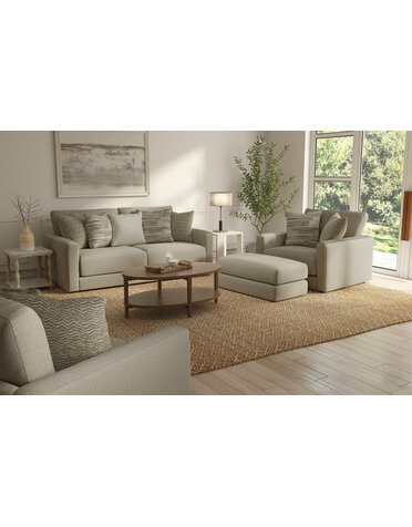 Amelia Ottoman - Sand (Cozy Wash)