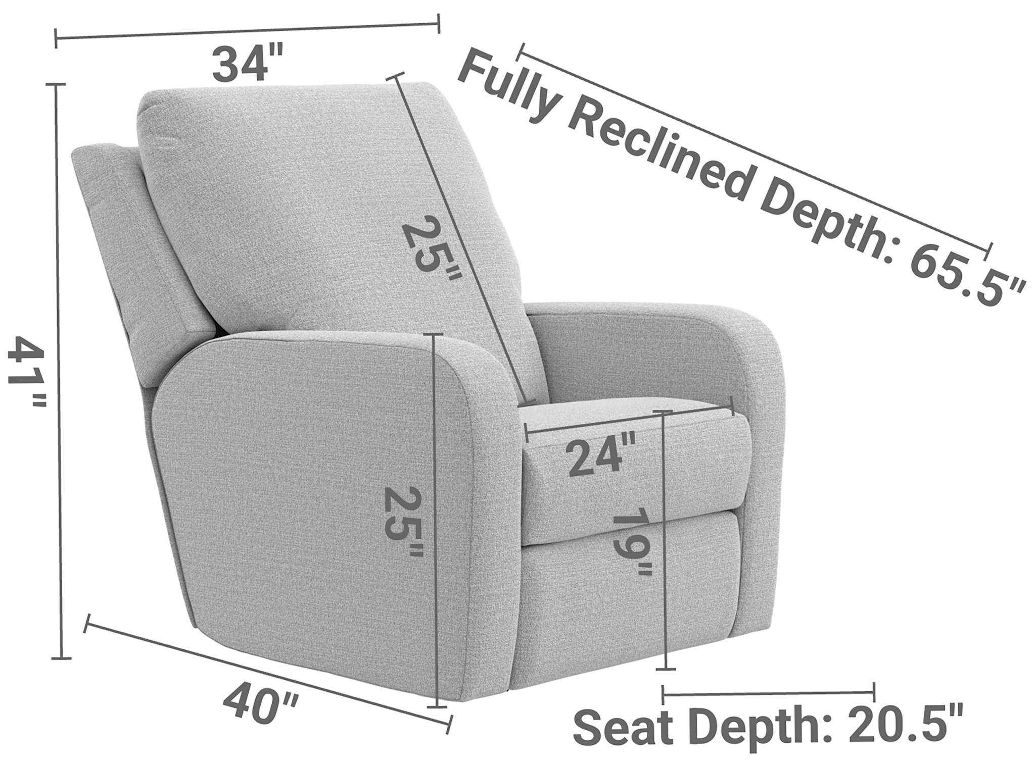 Lullaby Power Auto Glide Recliner - Pebble
