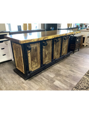 96" Pancho Villa Live Edge Bar - Black