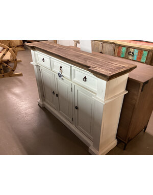 Samy Sofa Table (3 Drawers/3 Doors) - White