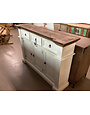 Samy Sofa Table (3 Drawers/3 Doors) - White