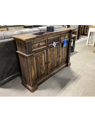 Samy Sofa Table (3 Drawers/3 Doors) - Distressed