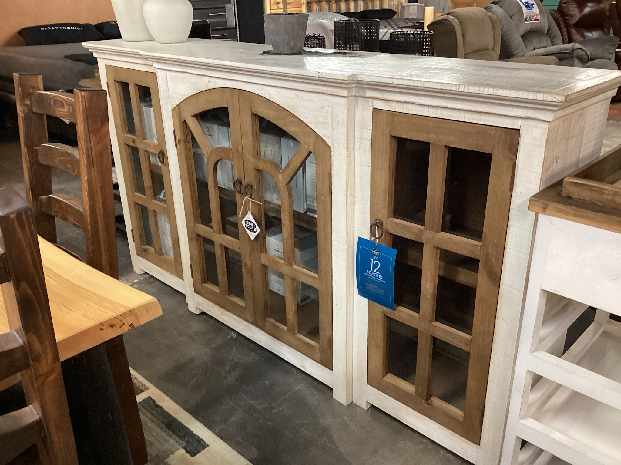 81" Cornelia Console - White/Cascara