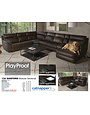 Sanford PlayProof Power Reclining Sectional- Espresso