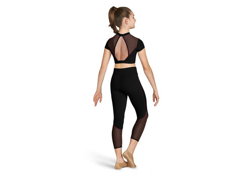 Bloch Piping Detail Cap Sleeve Crop Top