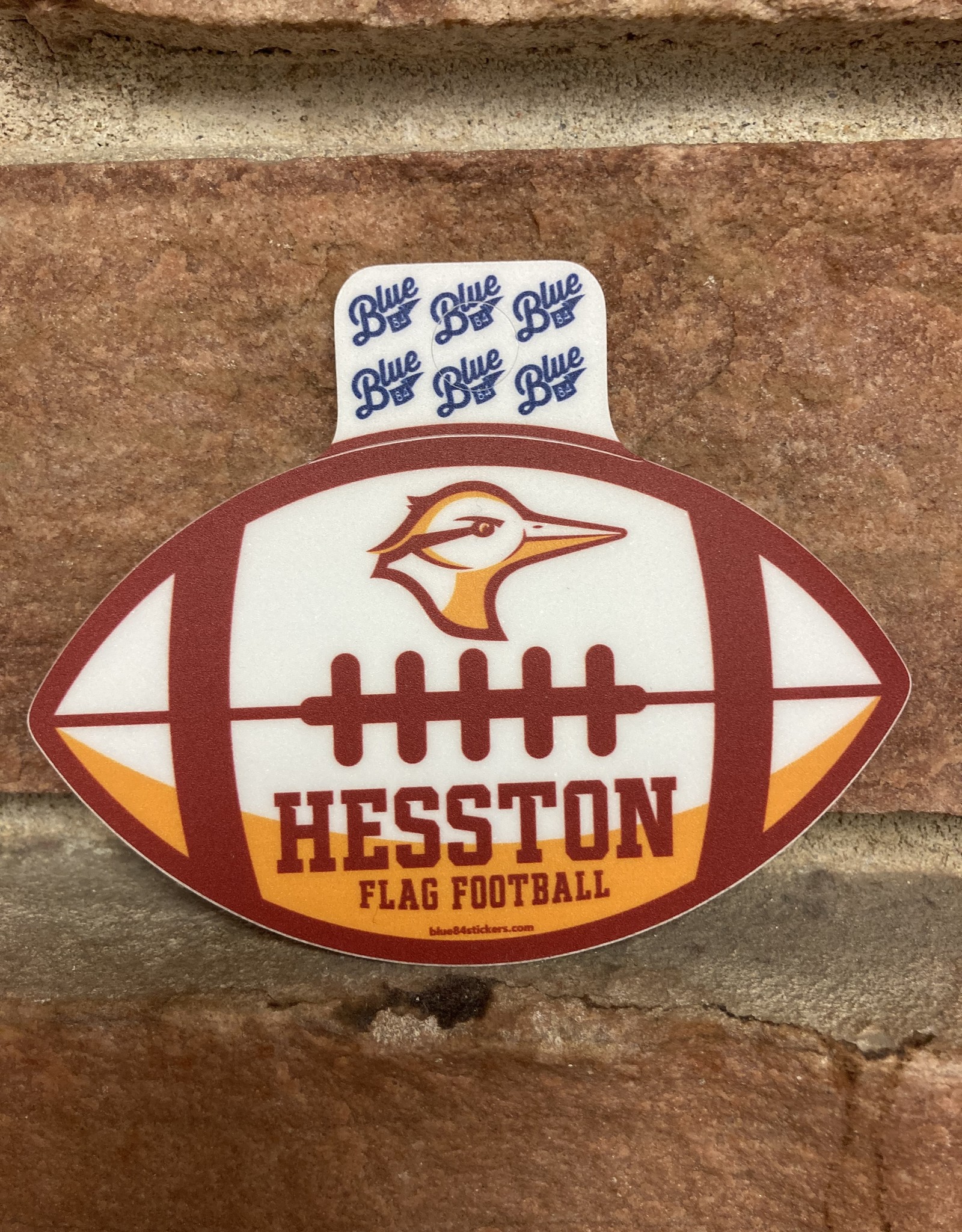 Blue 84 Flag Football Sticker