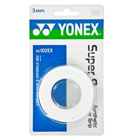 Yonex YONEX SUPER GRAP 3 PACK WHITE