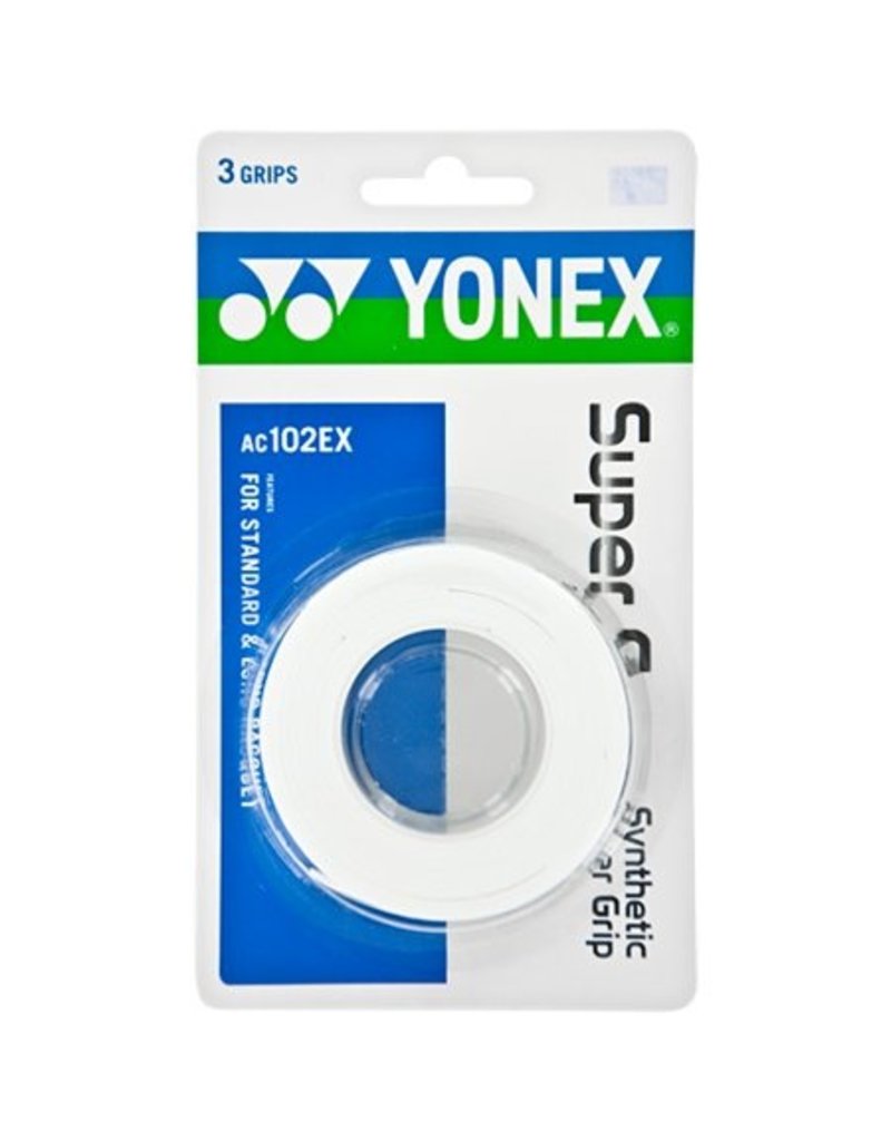 Yonex YONEX WET SUPER GRAP 3 PACK WHITE