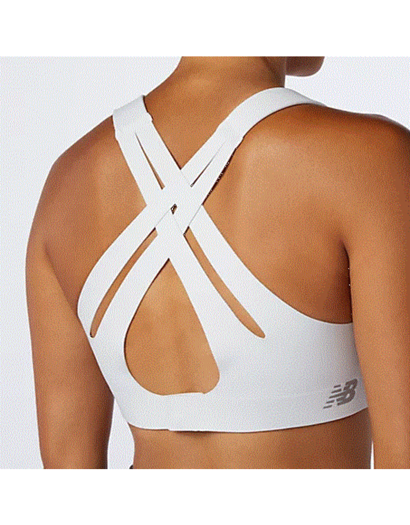 NEW BALANCE White High Impact Fortiflow Bra  New balance white, Clothes  design, Fashion