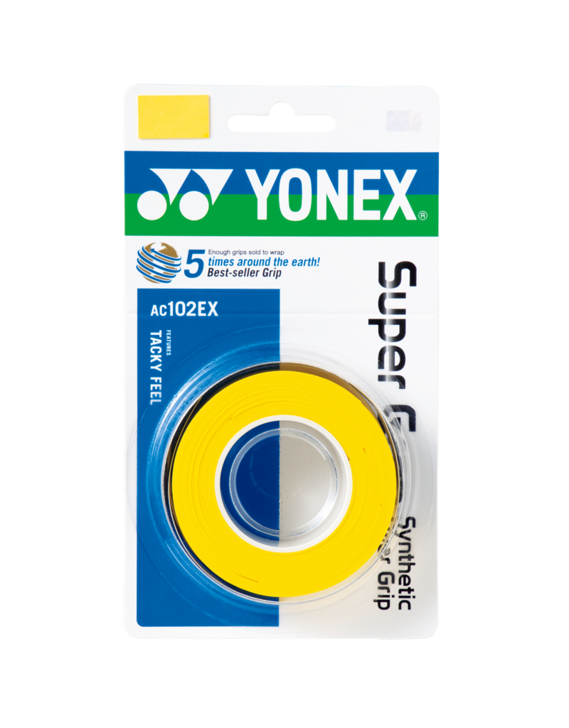 Yonex YONEX SUPER GRAP 3 PACK YELLOW