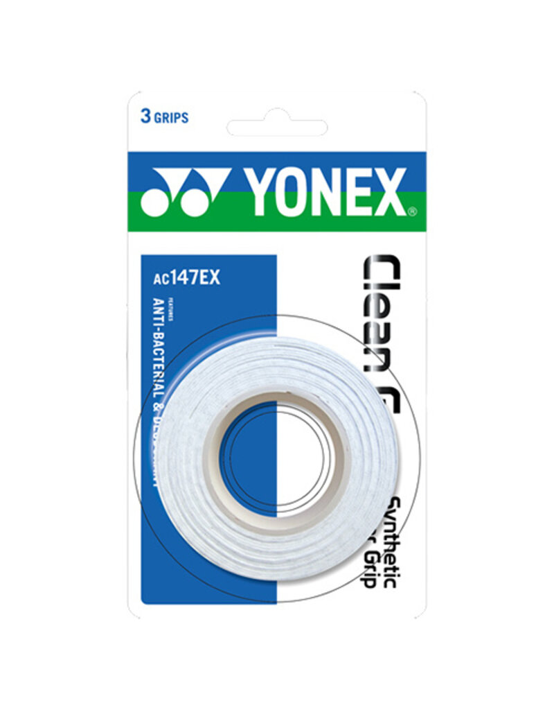 Yonex YONEX CLEAN GRAP 3 PACK WHITE