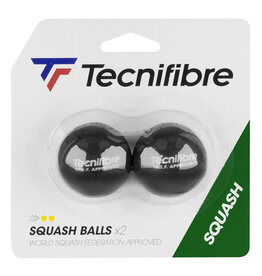 TECNIFIBRE Tecnifibre Double Yellow Dot Squash Balls 2 Pack