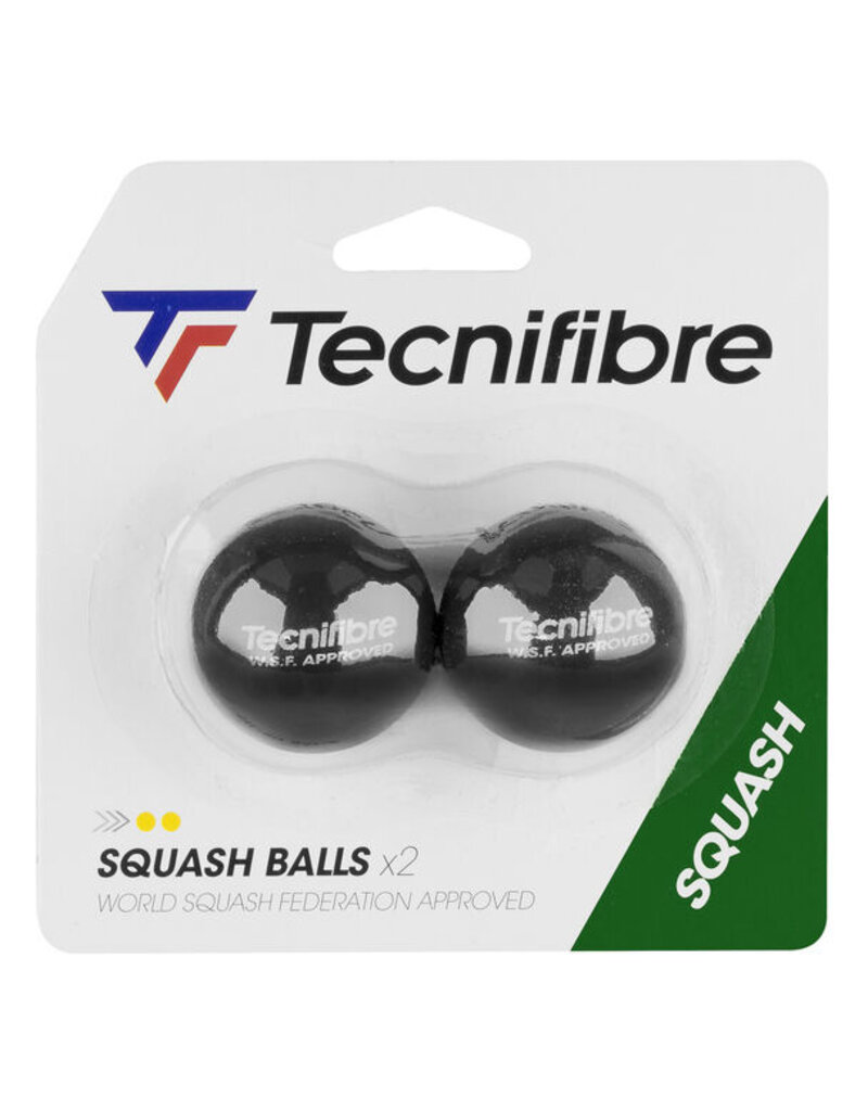 TECNIFIBRE Tecnifibre Double Yellow Dot Squash Balls 2 Pack
