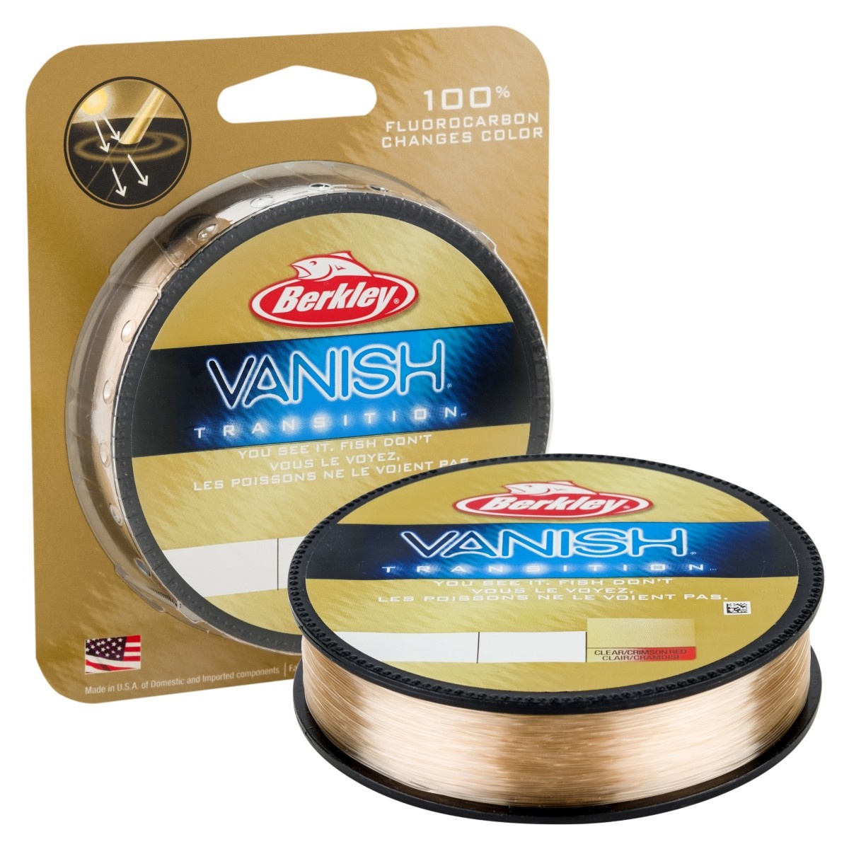 Berkley Berkley Vanish Transition Fluorocarbon- Clear/Gold