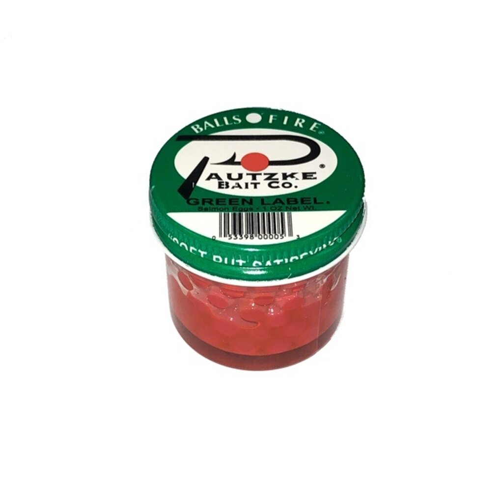 Pautzke's Bait Green Label Balls O' Fire Salmon Eggs - 1 oz jar